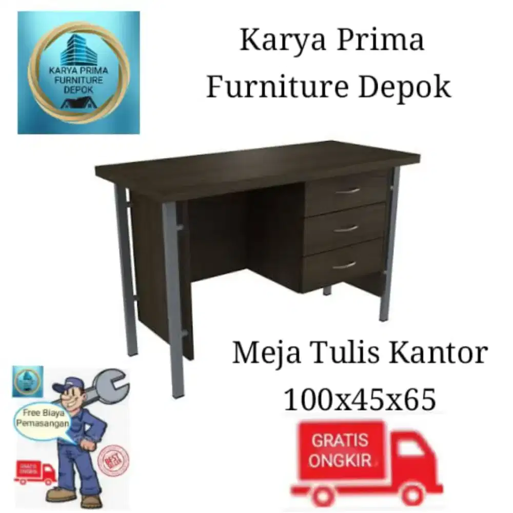 Meja Tulis Meja Kerja Meja Computer spec kaki besi cat powder coathing