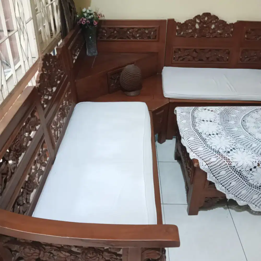 1 set kursi tamu Jati