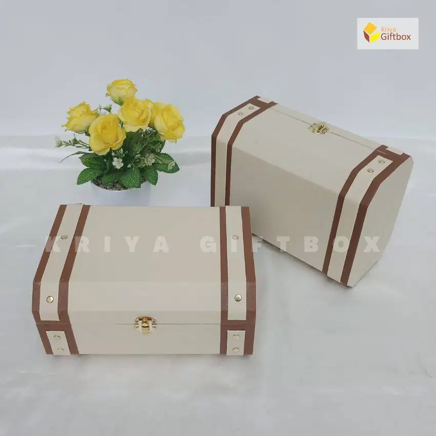 Box Hampers Peti Model Terbaru Warna Cream