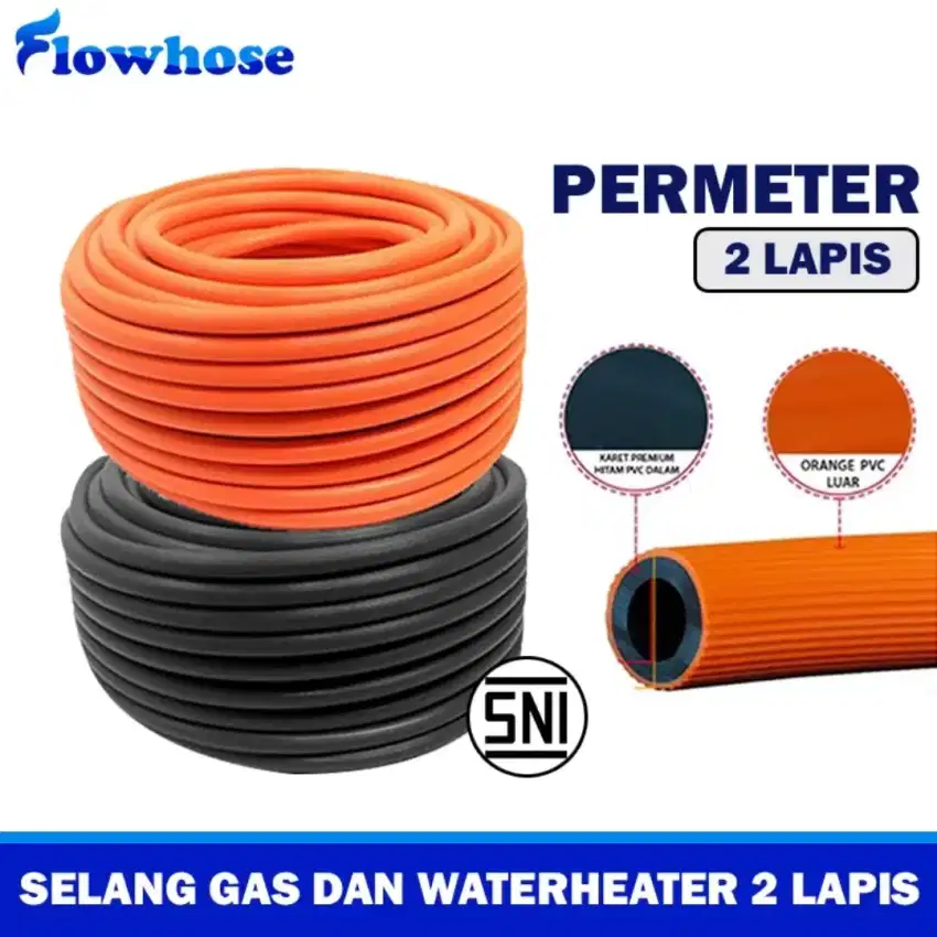 SELANG GAS SNI PERMETER 2 LAPIS TEBAL ANTI BOCOR ANTI GIGITAN TIKUS