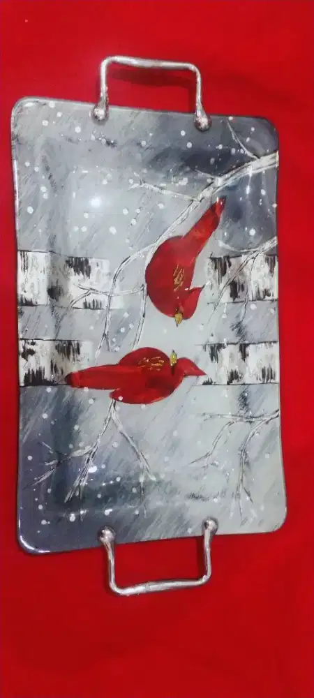 Nampan keramik gagang