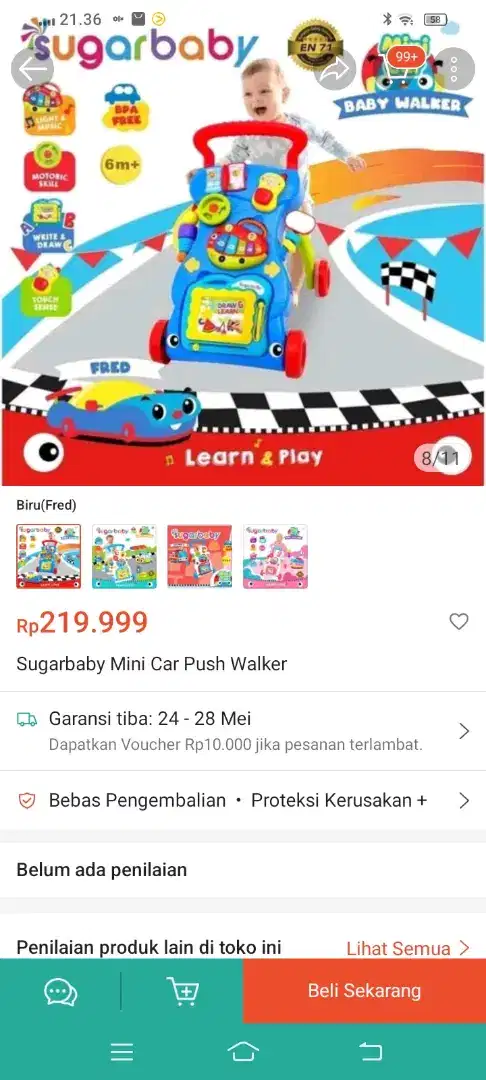 Sugarbaby mini car push walker