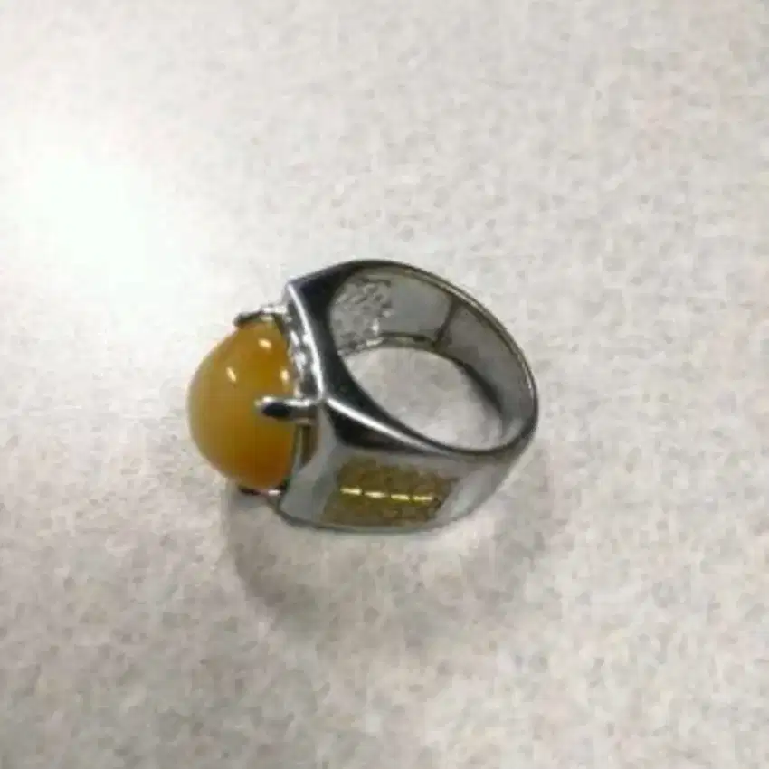 Cincin batu cempaka kuning nyala mulus No Minus