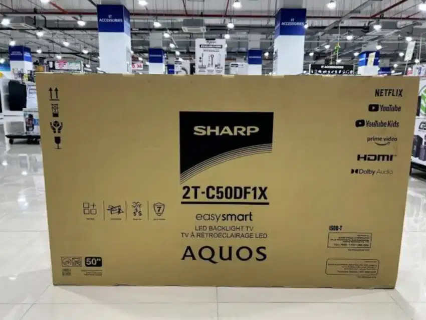 Sharp led 50in smart tv 2t-c50df1i