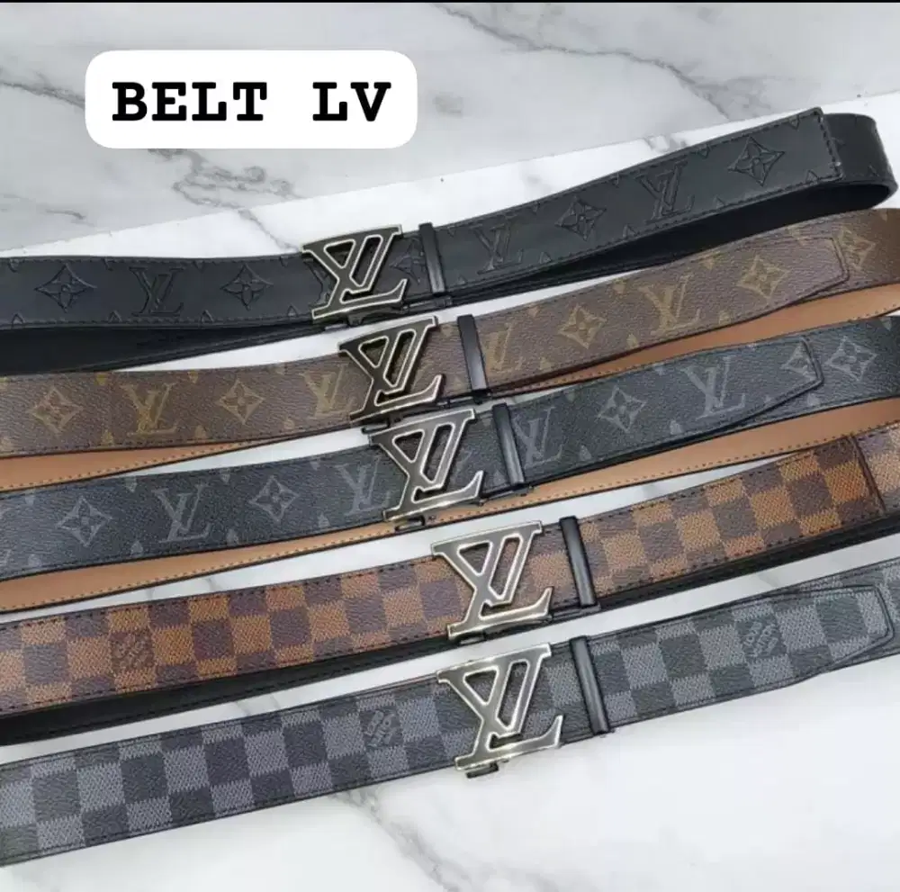 BELT LV DAMIER MONOGRAM BROWN GRAPHITE EBENE INFINI EPI IKAT PINGGANG