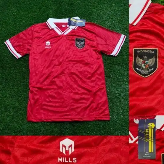 Jersey timnas indonesia merah kerah