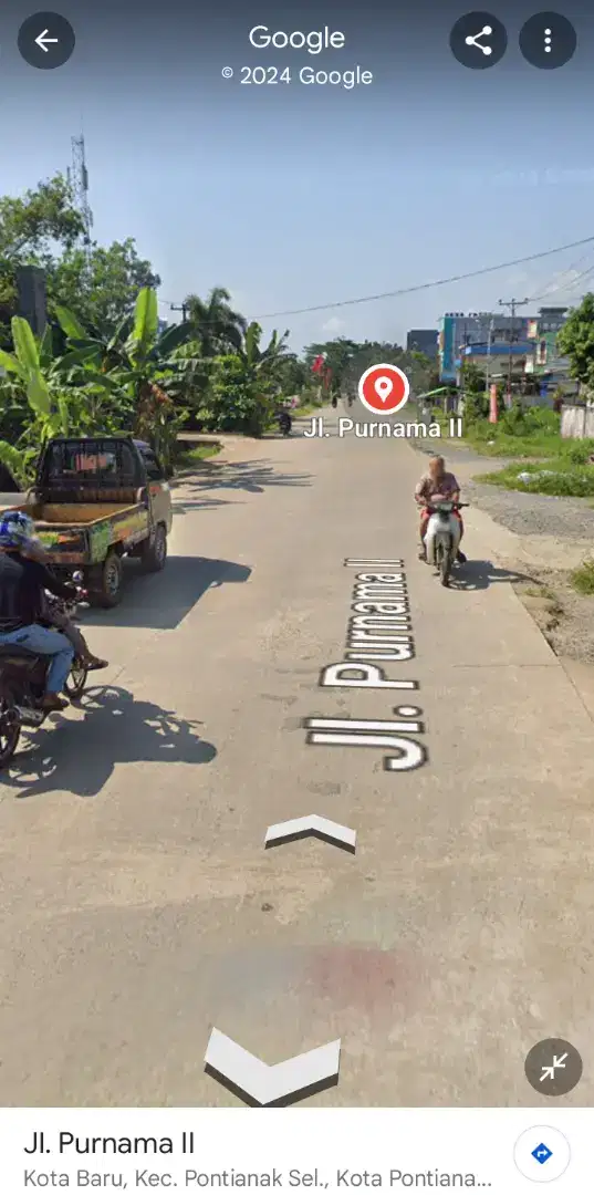 Tanah strategis tepi jalan purnama 2 ukuran 22 x 40