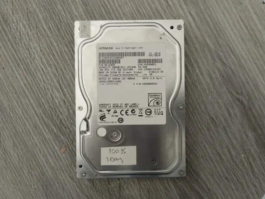 Hardisk komputer HDD Hitachi 500GB mulus like new asli ori