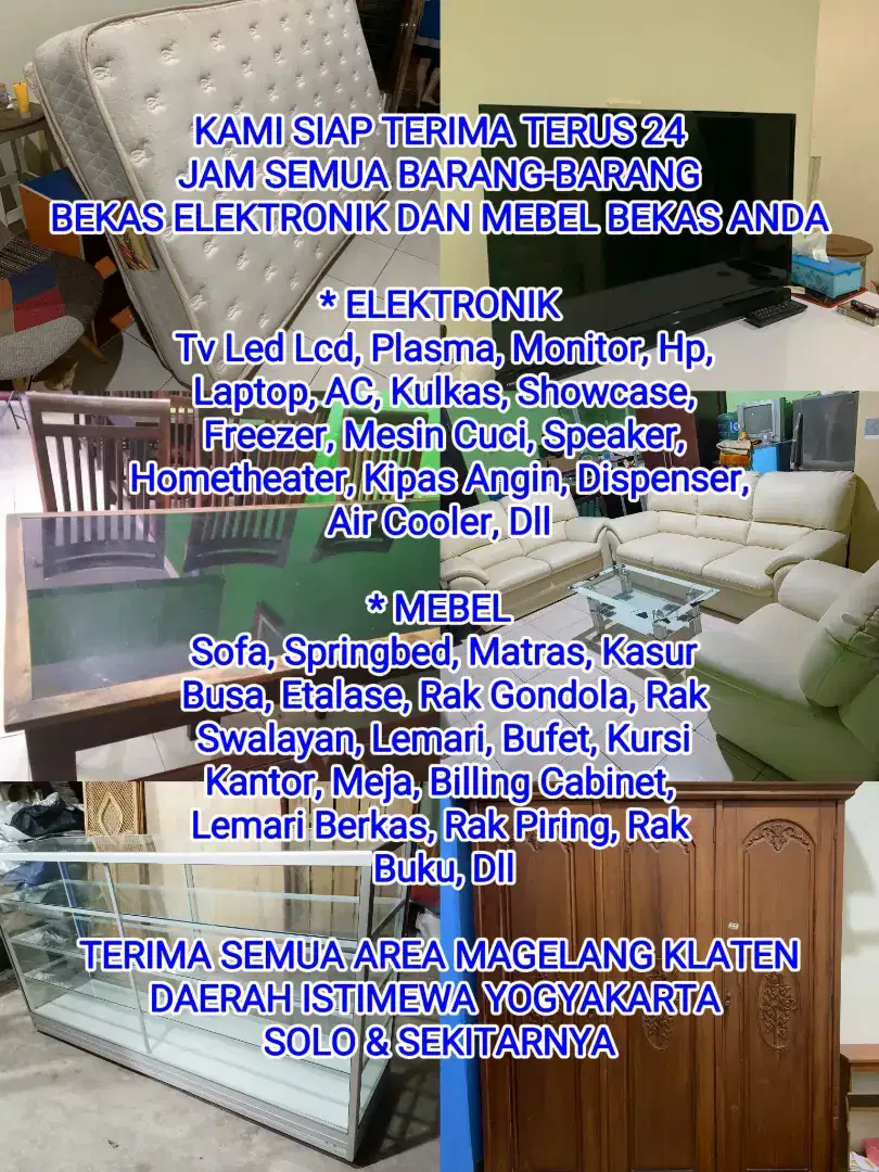 Tv Bekas Kami Beli Kulkas Freezer Showcase Sofa Springbed Etalase Dll