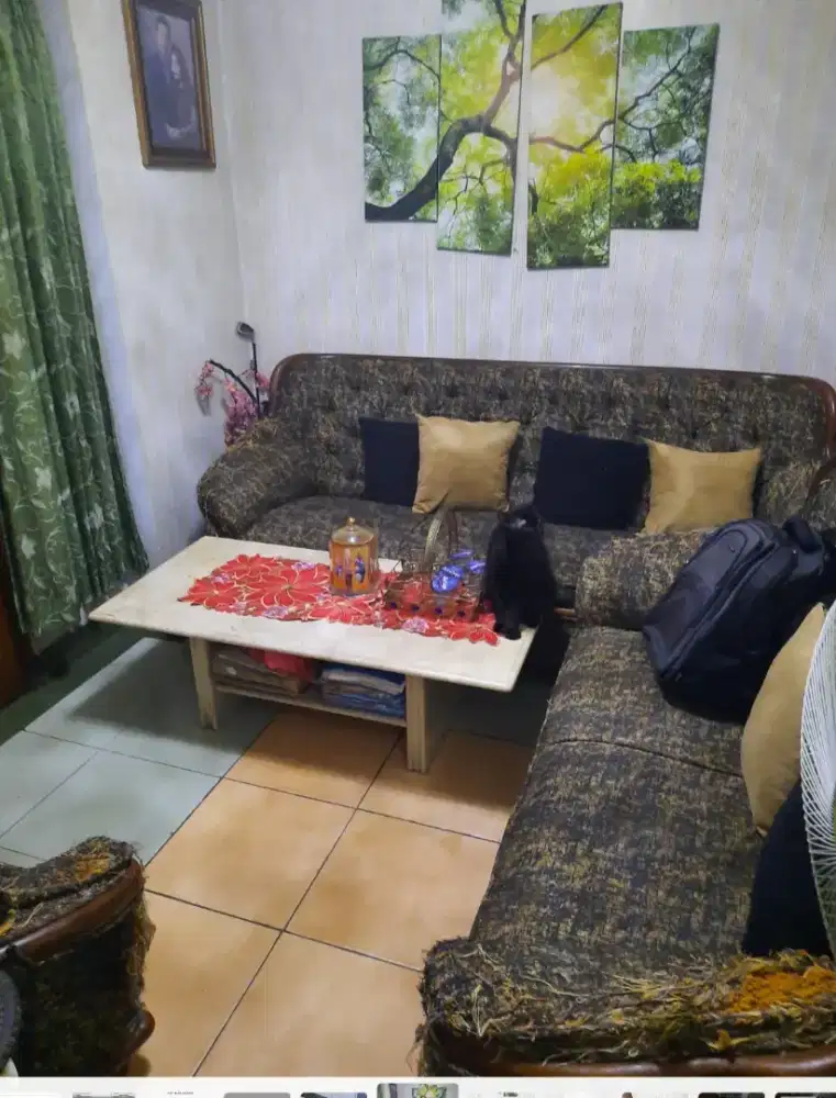 Sofa tamu jati antik asli, kokoh kuat