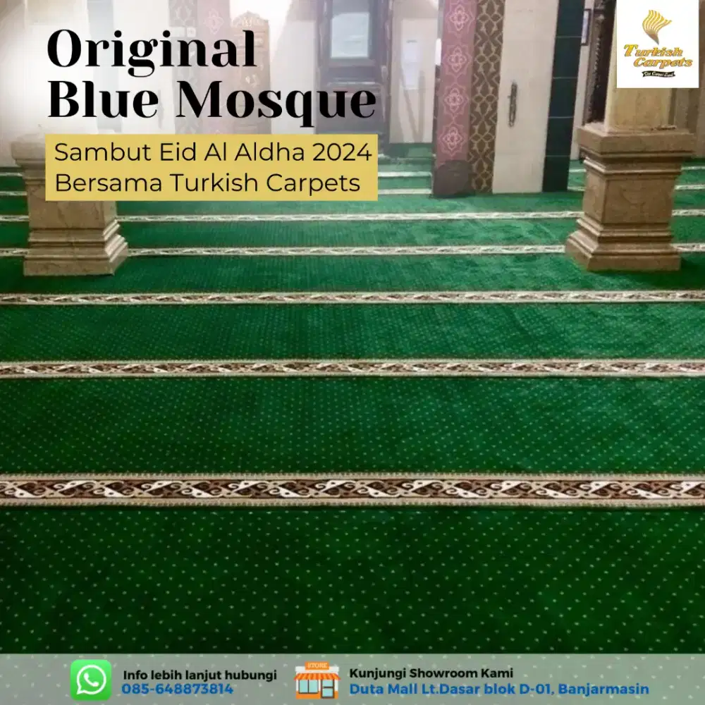 ORIGINAL BLUEMOSQUE SEJADAH ROLL TURKI