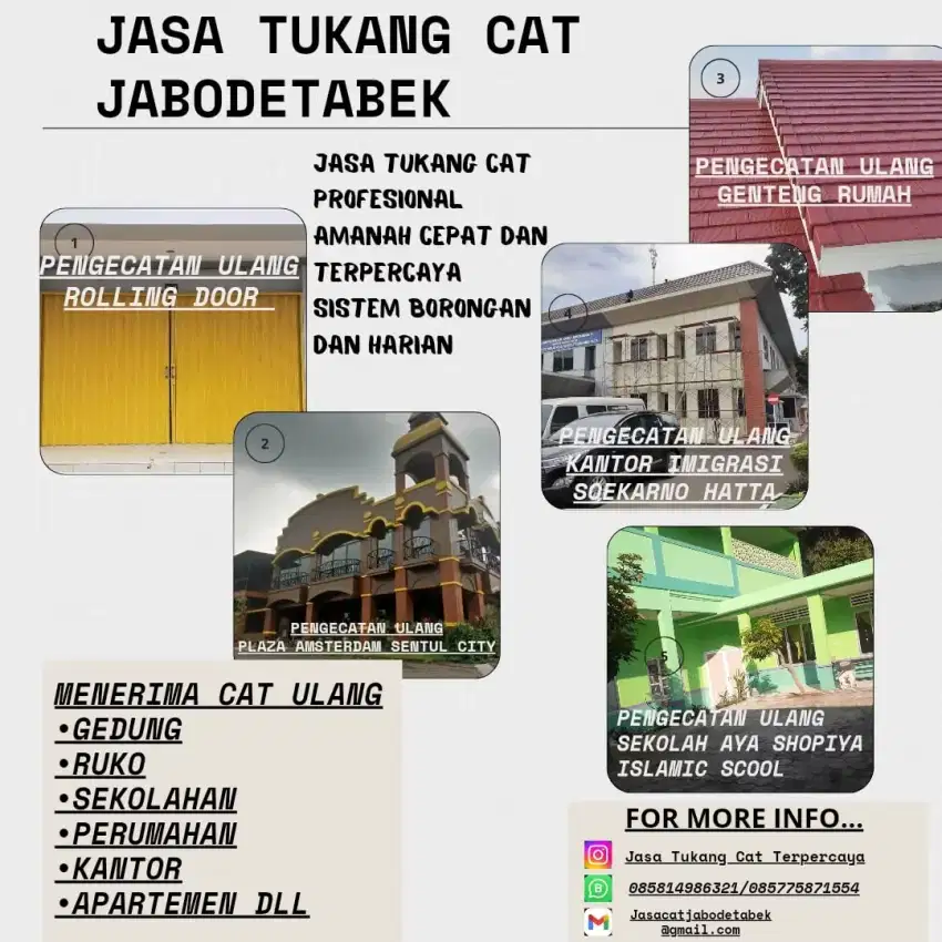 JASA TUKANG CAT JABODETABEK HARIAN DAN BORONGAN