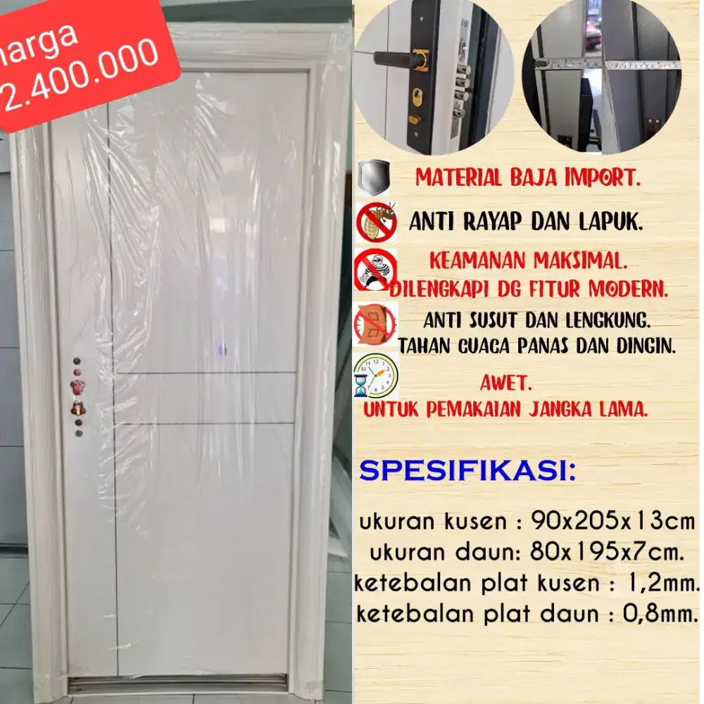 Pintu baja/pintu aluminium import