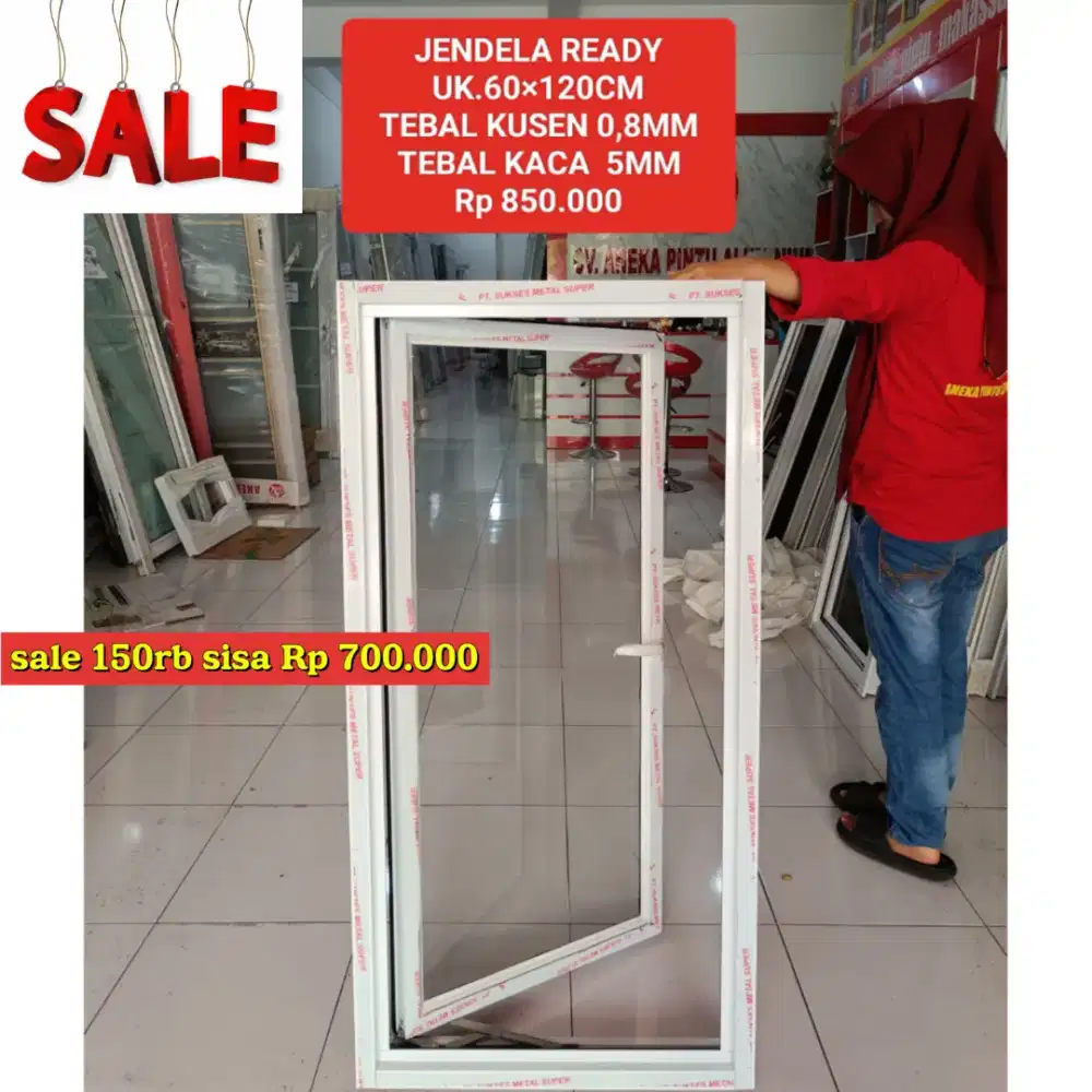 Sale jendela aluminium 60×120cm