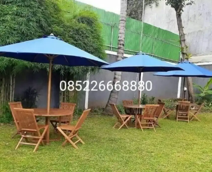 Kursi payung outdoor taman cafe