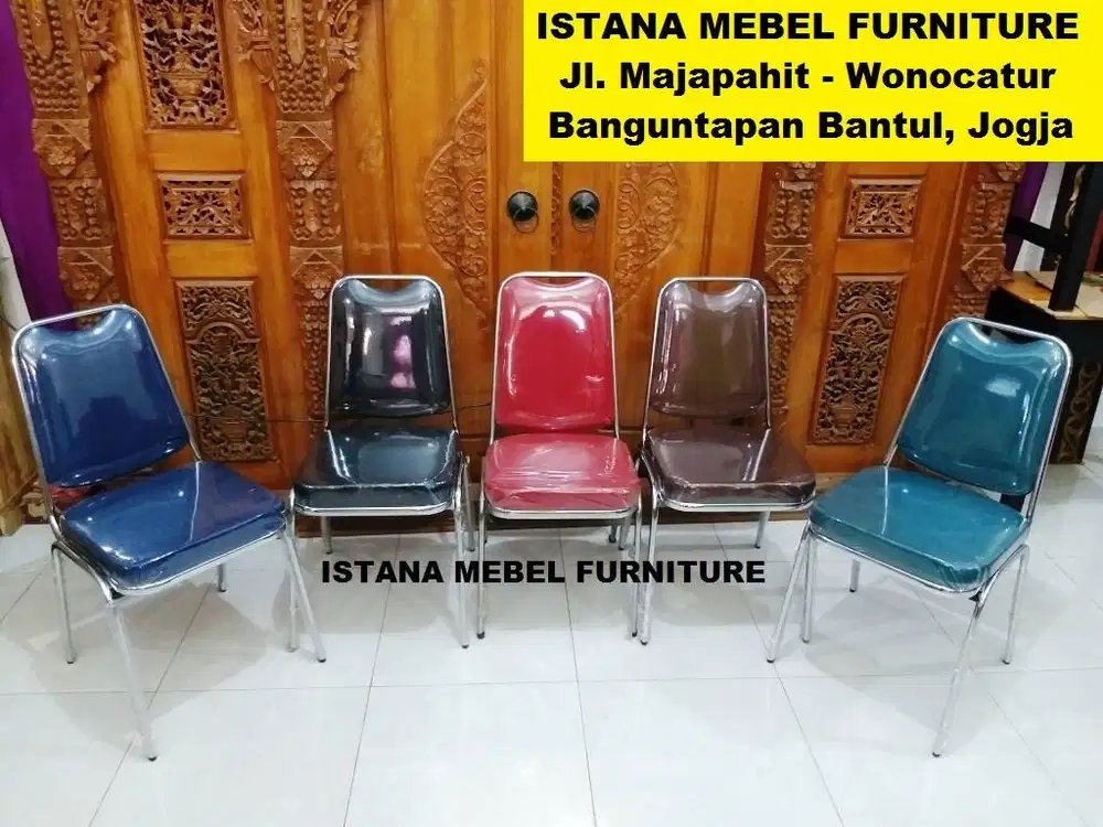 Kursi Susun Kerja Rapat Komputer Kantor Belajar Busa Sandaran Besi #BS