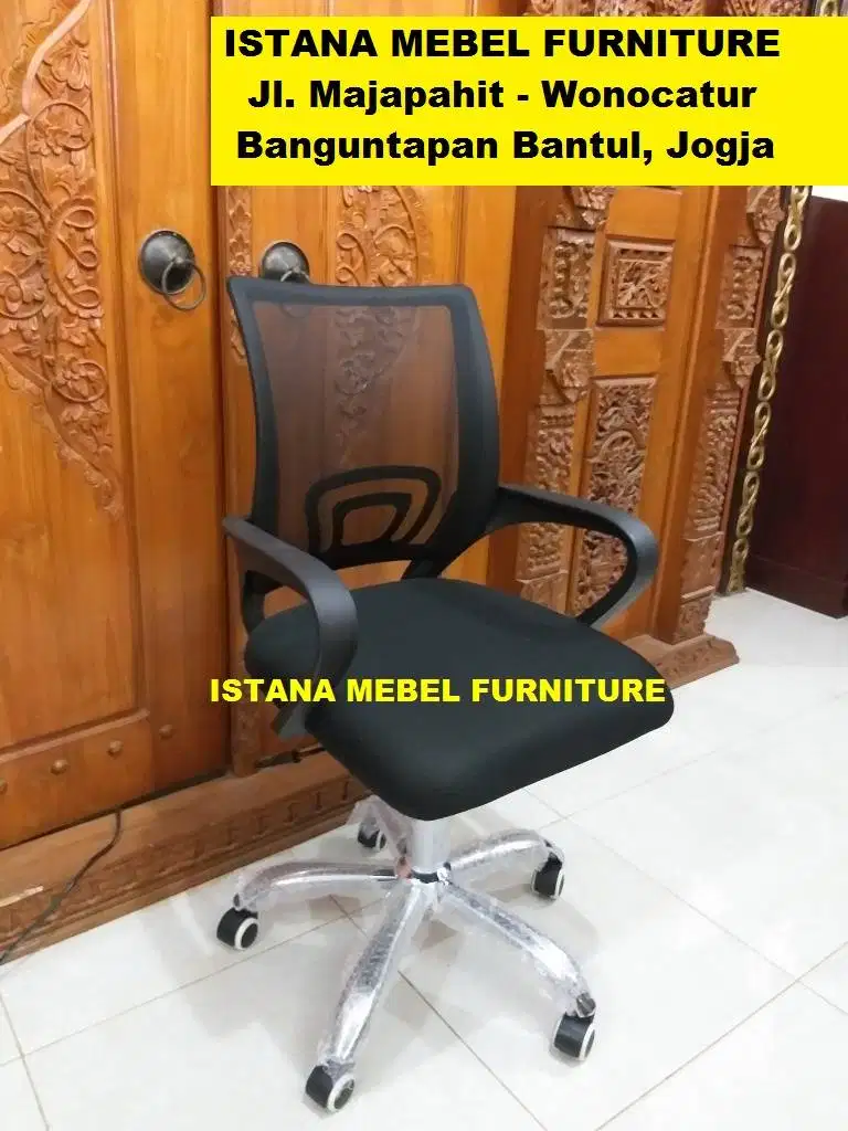 Kursi Putar Komputer Kerja Kantor Belajar Sandaran Jaring Hidrolik #BS