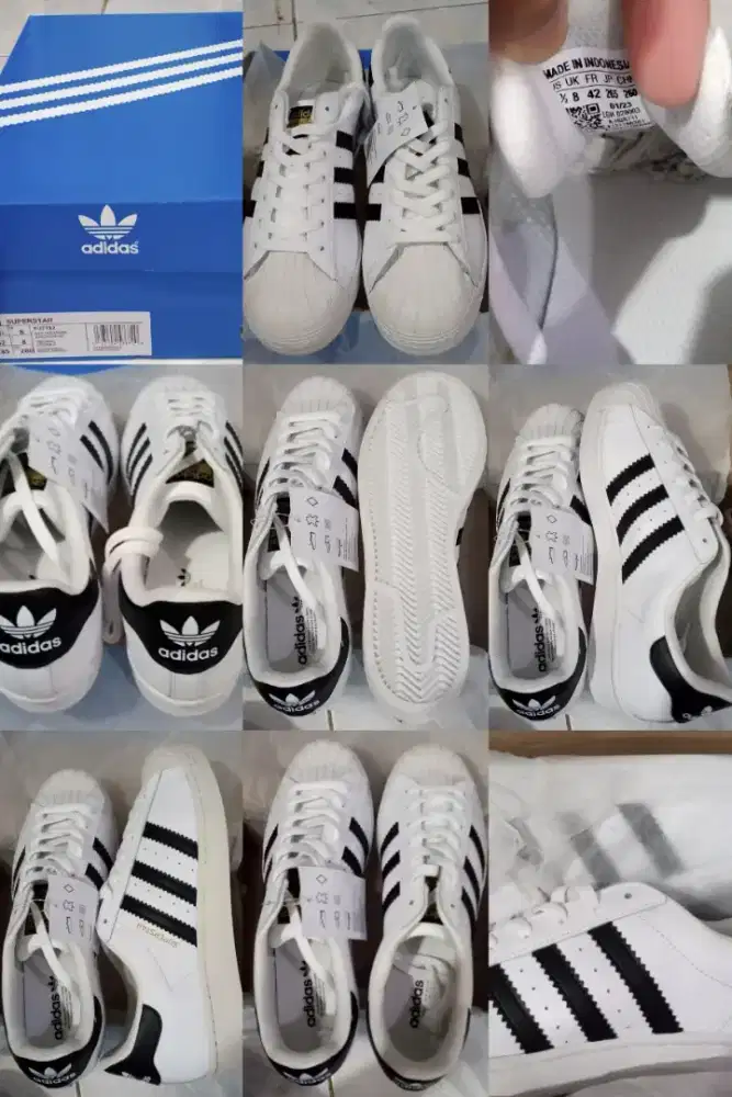 SEPATU ADIDAS SUPERSTAR LIFESTYLE ORIGINAL MADE IN INDONESIA WHT  BLK