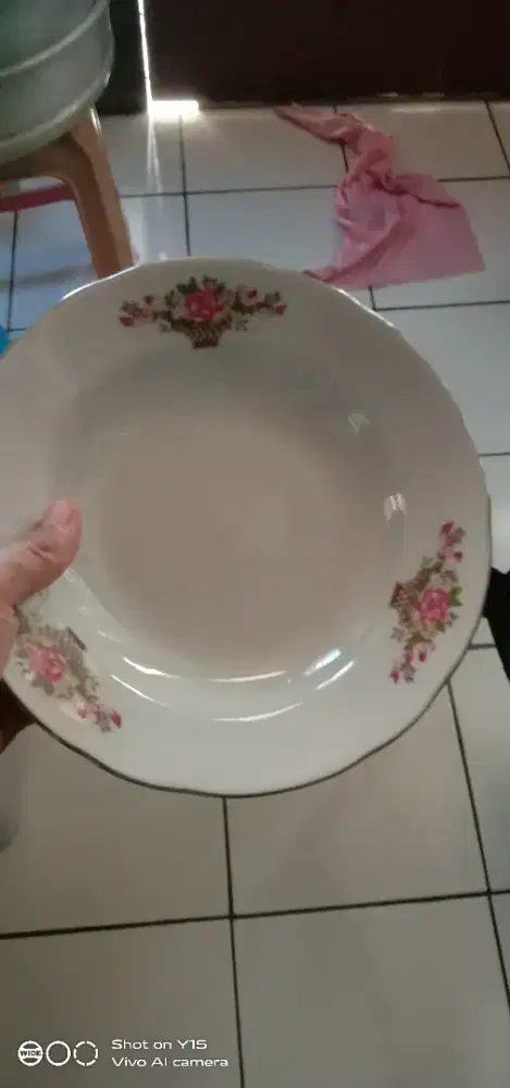 Dijual piring kue cantik motif bunga