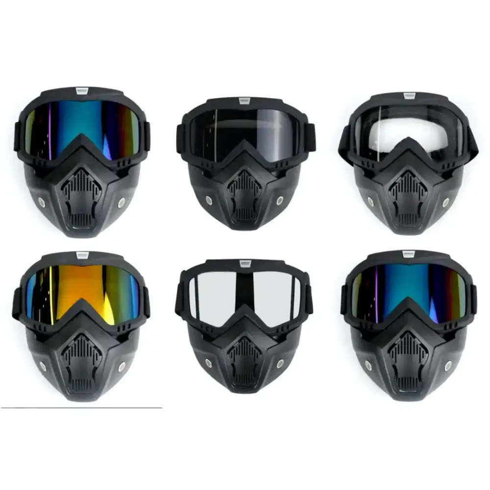Kacamata goggle mask masker helm trail supermoto trabas vintage