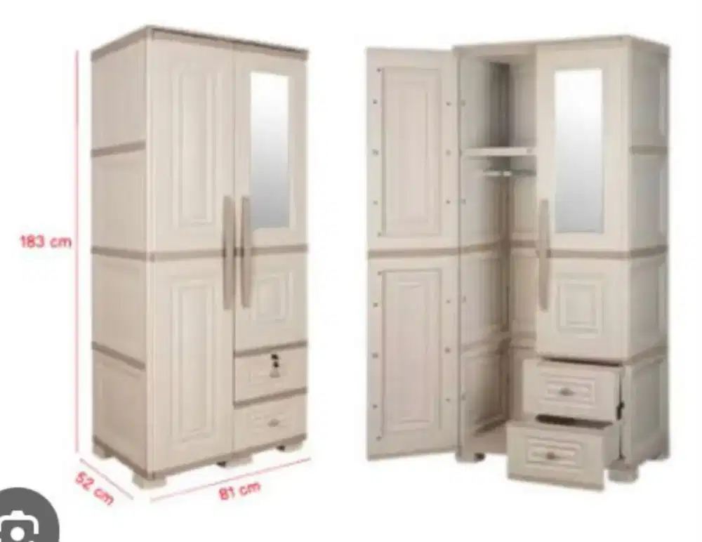 Lemari olmyplast 2 pintu