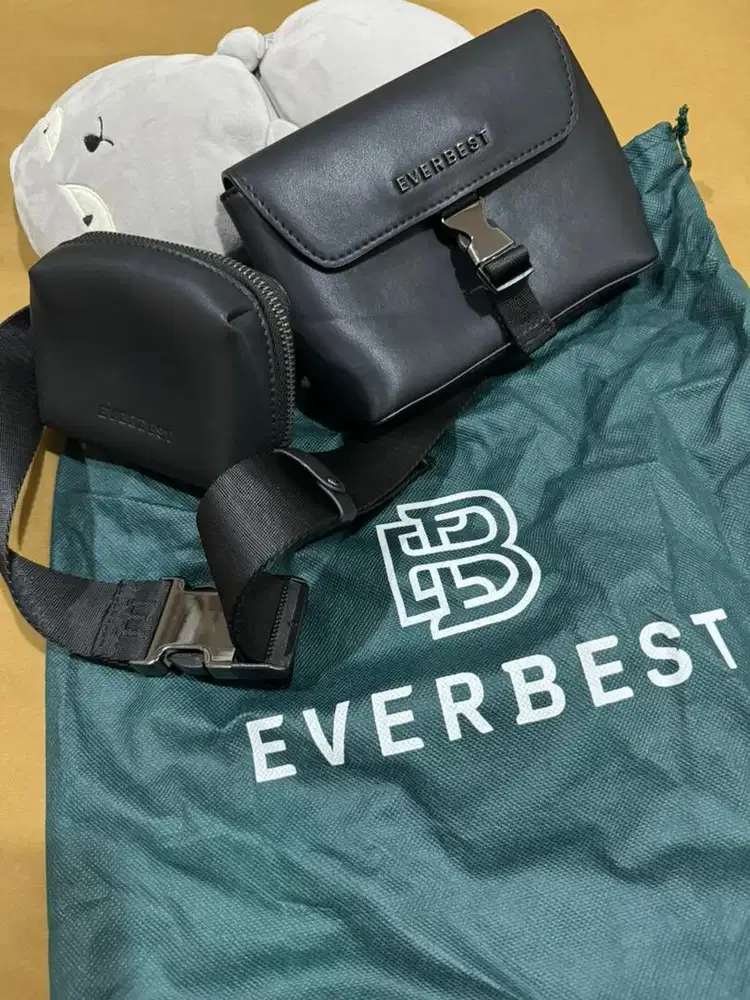 Tas slempang pria merk Everbest bahan kulit