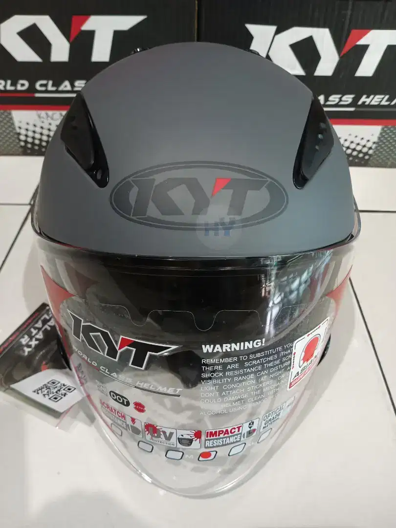 Helm KYT Galaxy Flat R Solid (double visor) (baru ori)