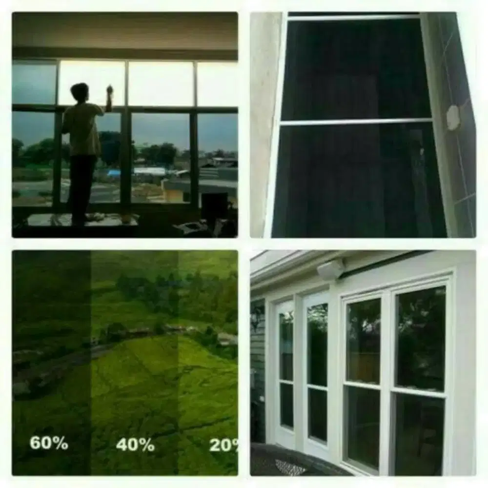 Kaca film riben / hitam. Kaca film tolak panas