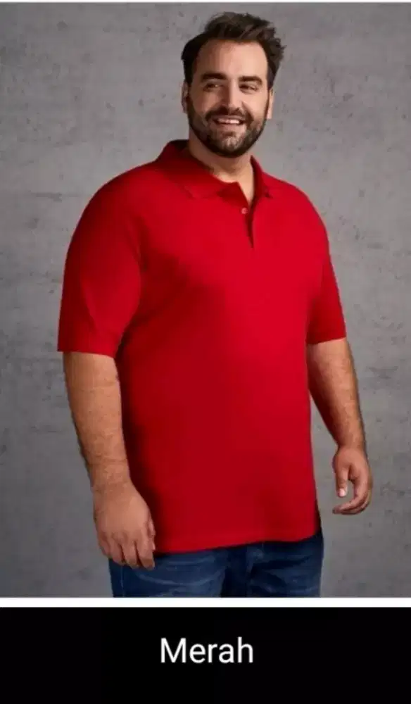 Dijual kaos cowok Krah ,lengan pendek , merah, kwalitas premium