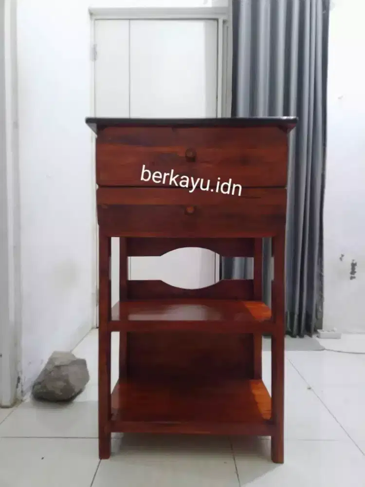 Meja nakas 2 laci (UK : 60x40x100)
