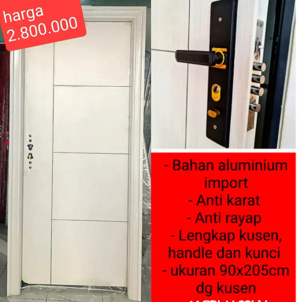 Pintu aluminium/ pintu baja impor