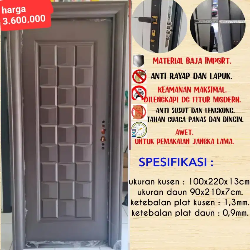 Pintu baja/ pintu aluminium impor