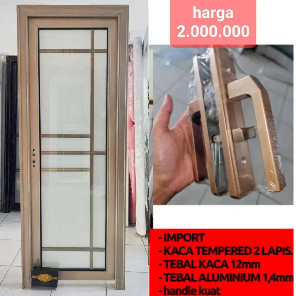 Sale pintu kamar mandi/ pintu wc aluminium