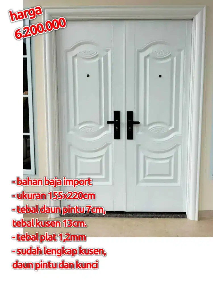 Pintu double baja/ pintu 2 daun aluminium