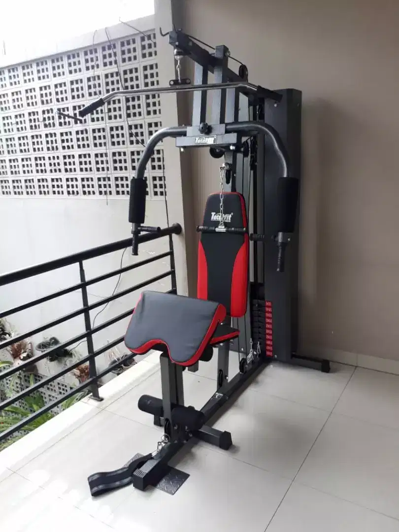 Alat fitnes home gym satu sisi beban 75 kgs