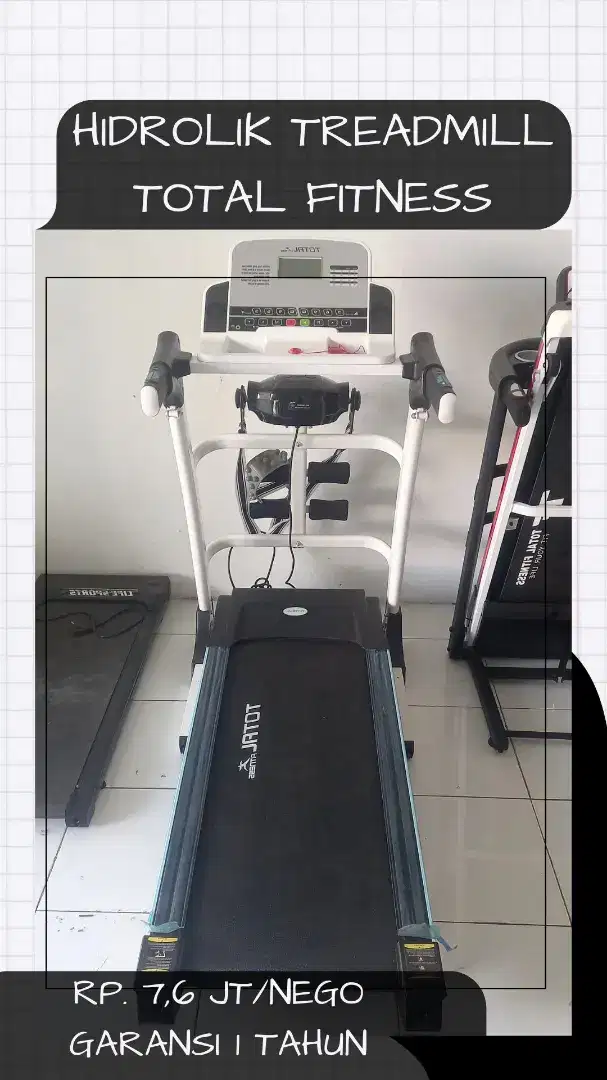 HIDROLIK TREADMILL TOTAL FITNES