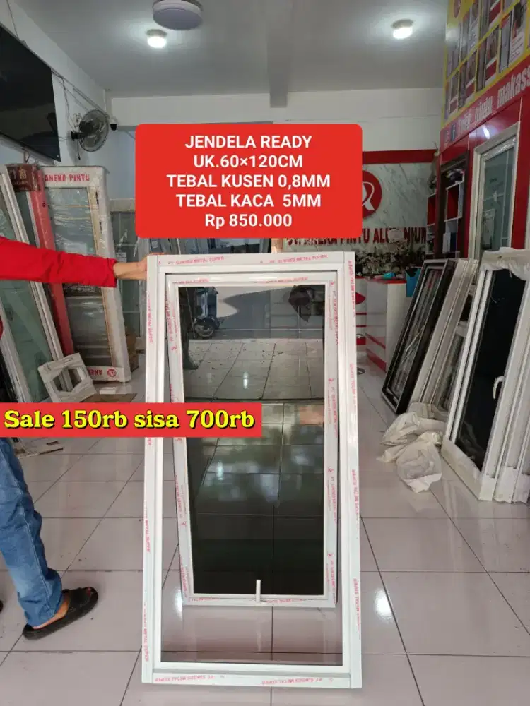 Sale jendela aluminium ready 60×120cm