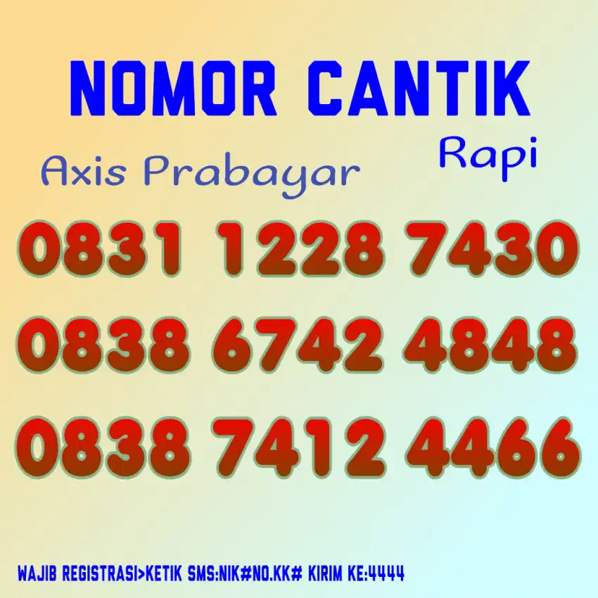 Perdana AXIS Nomor Cantik Rapi