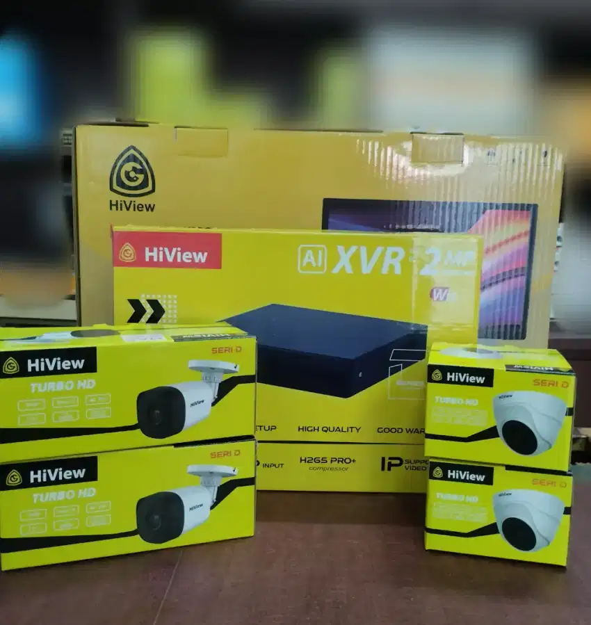 Paket CCTV HiView 2MP dan Monitor