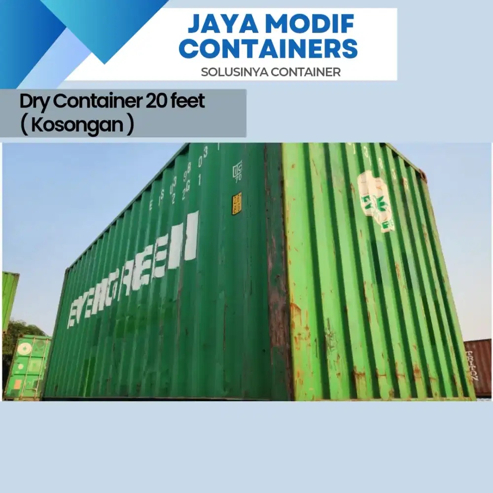 Container Dry 20 Feet(Kosongan)(Jual/Sewa/Modif, Office/Dry)20/40 Feet