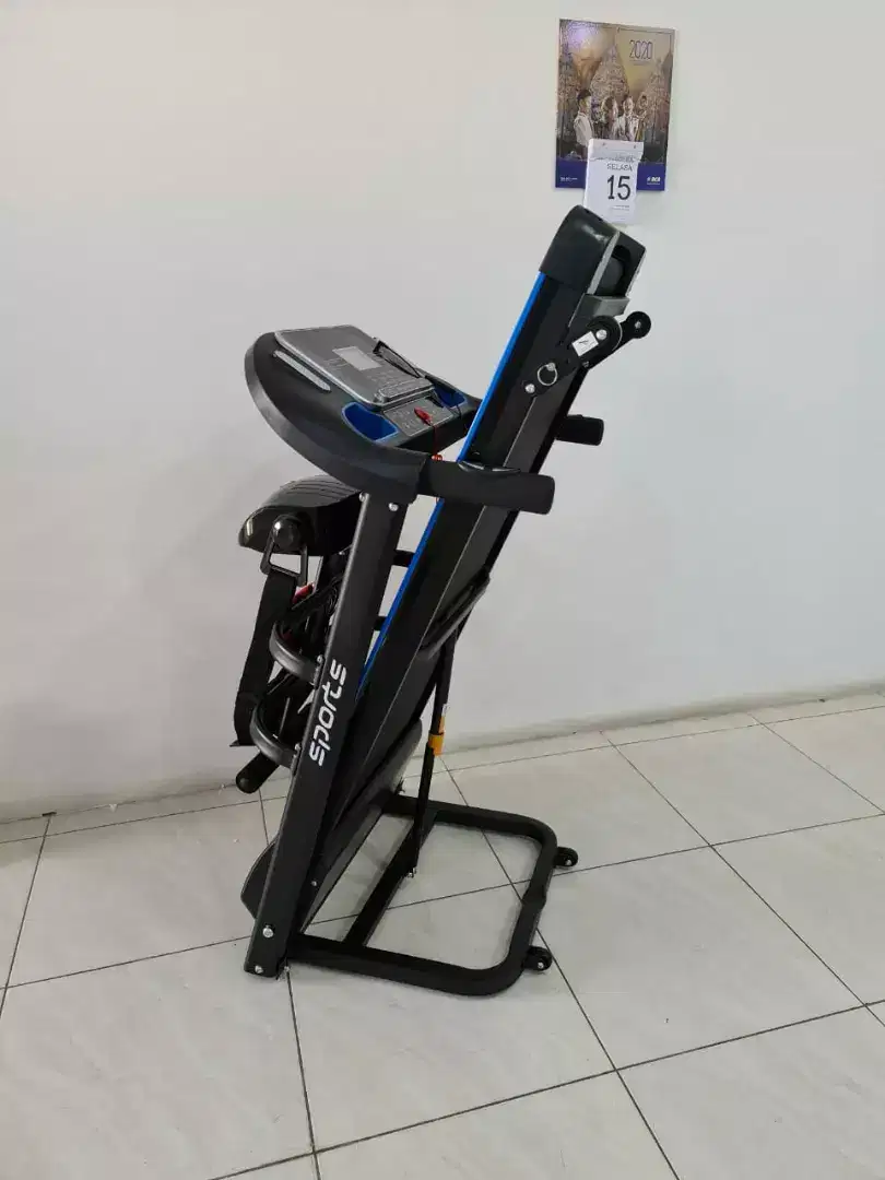 Alat fitnes treadmill elektrik TL 619 biru