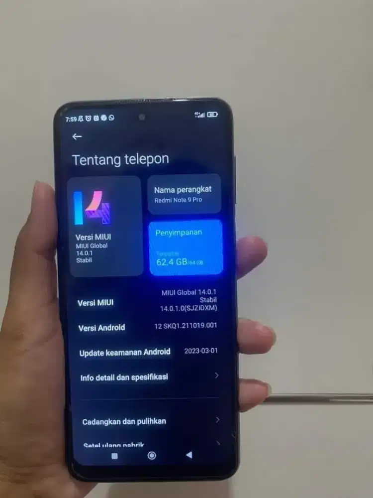 Redmi note 9 pro ram 6/64