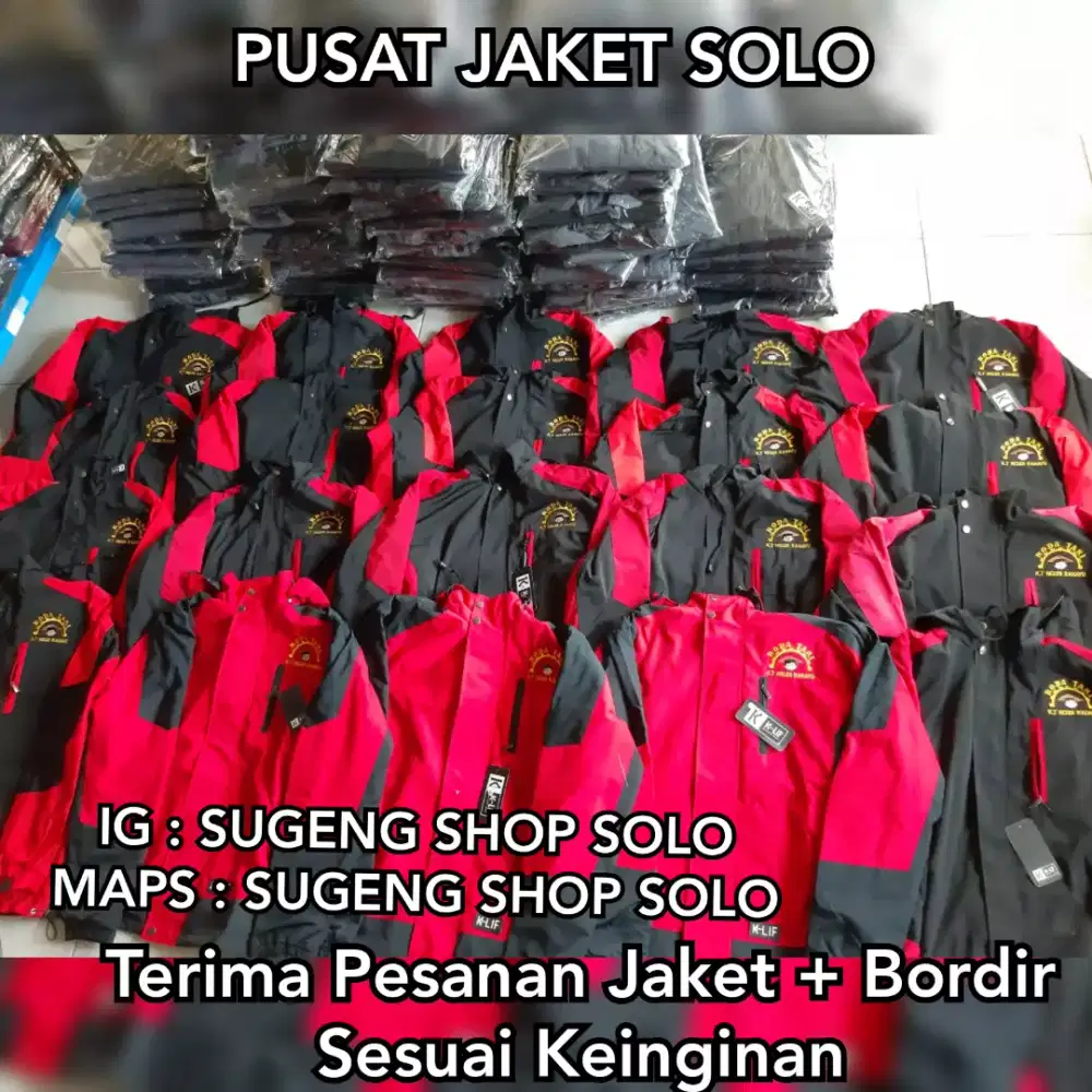 KONVEKSI JAKET SOLO GROSIR JAKET SOLO PESAN JAKET SOLO CUSTOM JAKET