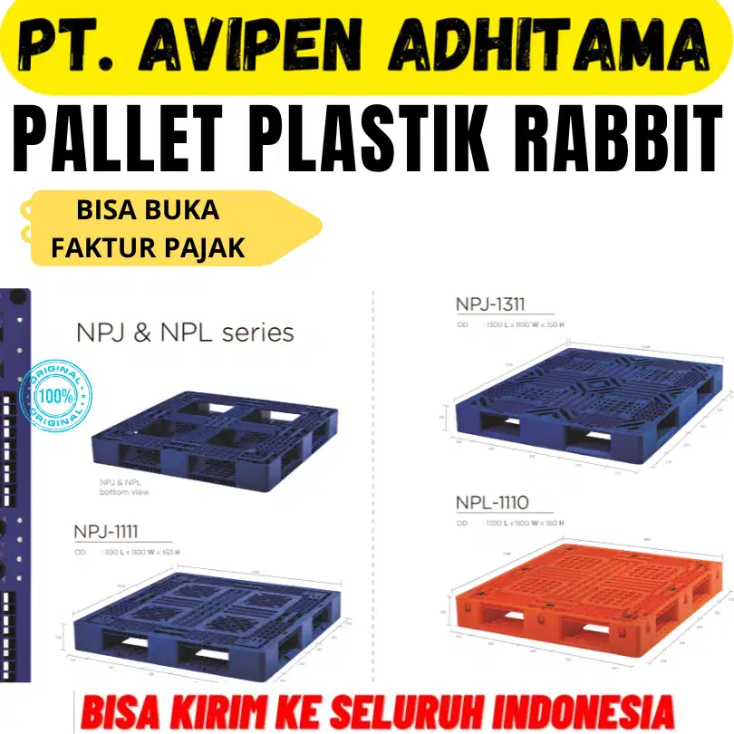 Pallet Plastik Rabbit Baru Ukuran NPS 1210 Jakarta