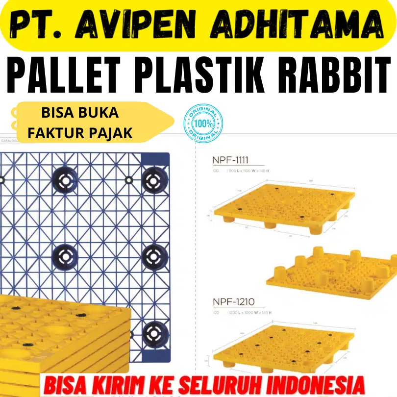 Pallet Plastik Rabbit Baru Ukuran NPA 1210 Bekasi