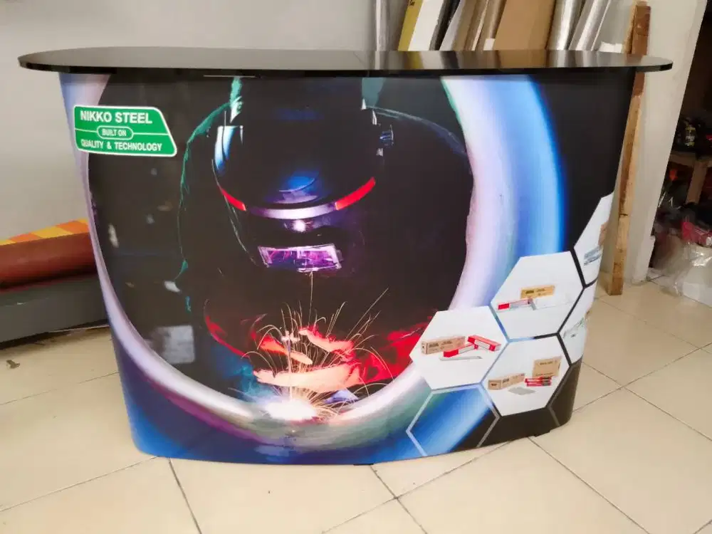 Meja Pameran Popup Promotion Counter Desk Magnetic Pop Up Table Murah