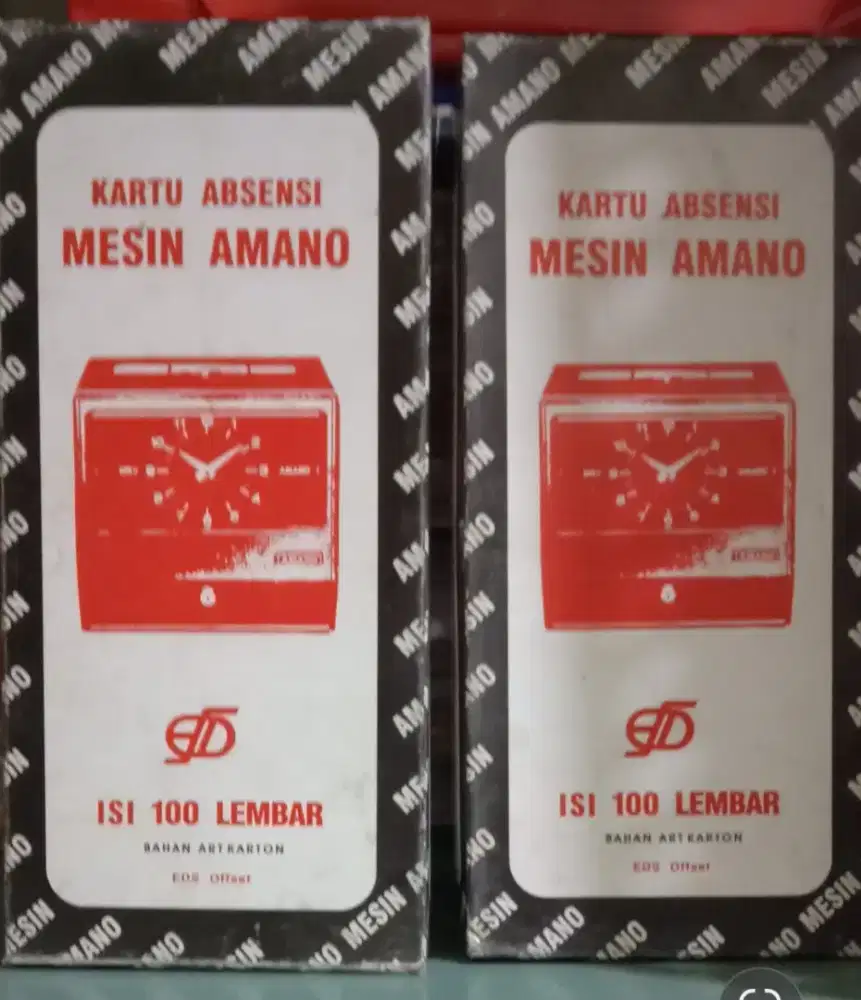 Kartu absensi untuk mesin ceklok