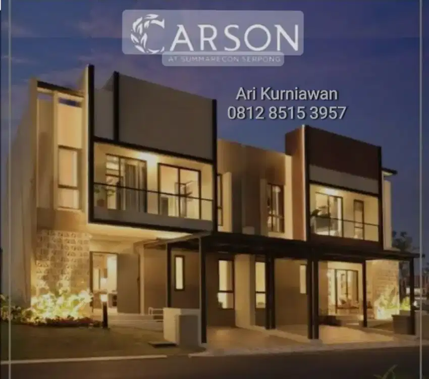 BRAND NEW ready stok cluster CARSON summarecon serpong 9x13,5move skrg