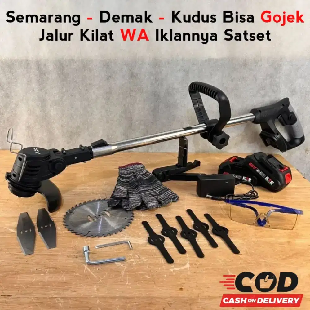 Mesin Potong Rumput 2 Baterai (Gojek)