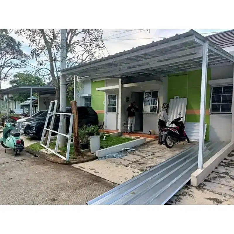 KANOPI BAJA RINGAN TERPASANG CARPORT DAN TERAS